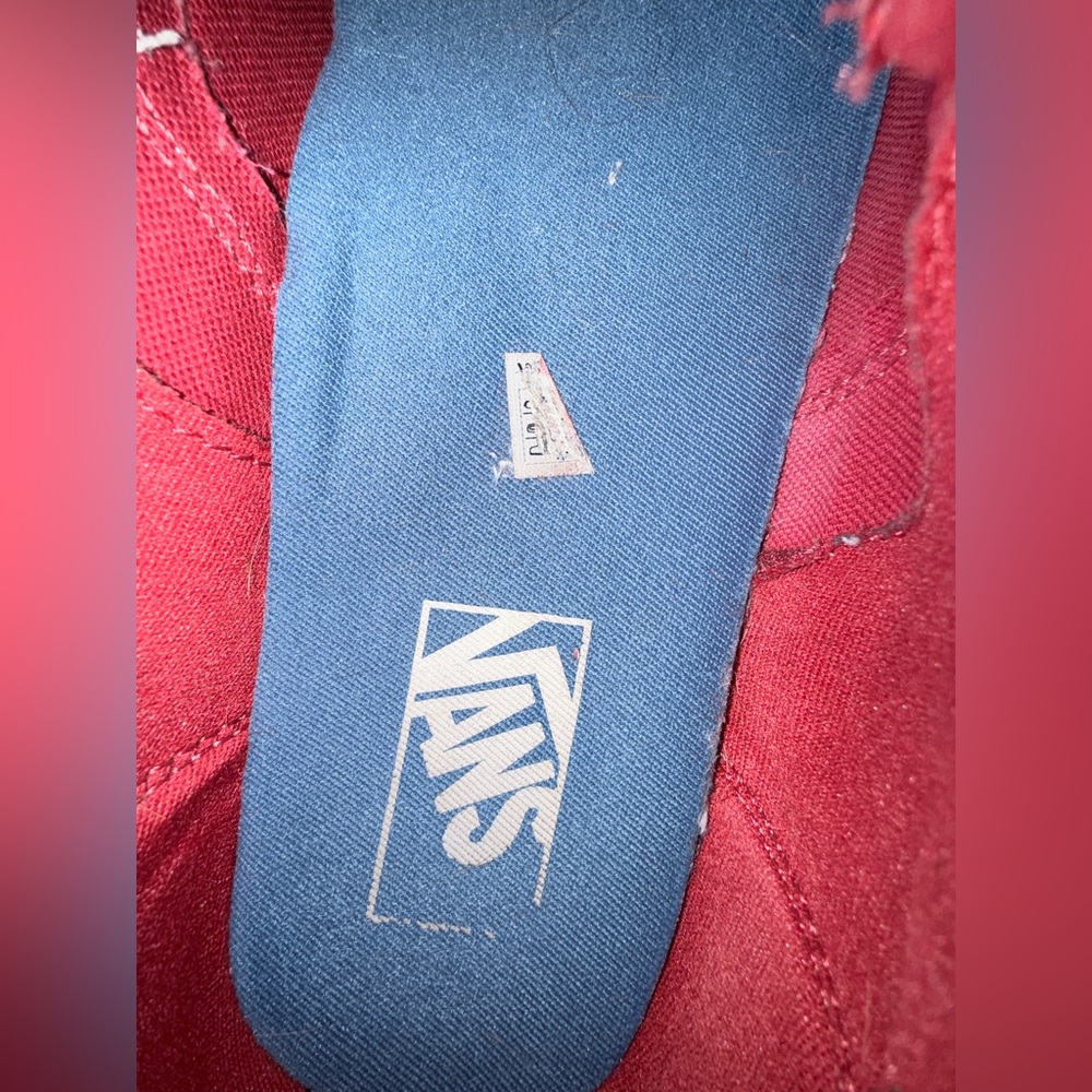 Vans Doheny Red white black Check Side Wall Skate Shoe 10.5 checkered - Picture 6 of 11